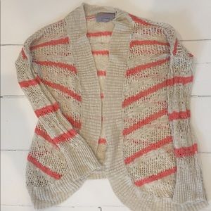 Coral & Beige Shrug